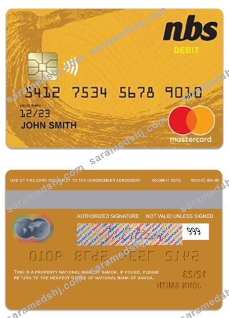 Samoa National Bank of Samoa debit mastercard